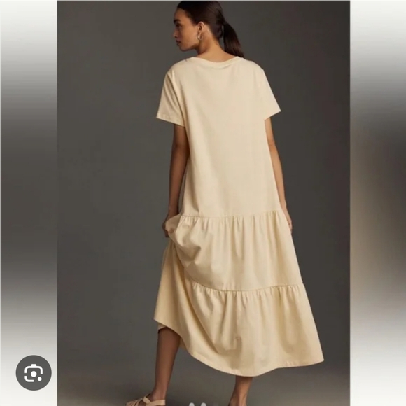 Farm Rio NWTs I Love Rio Cream Tiered Midi Dress - Picture 2 of 5